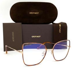 Tom Ford FT5630-B 053 Blonde Havana / Blue Block 56mm Eyegla